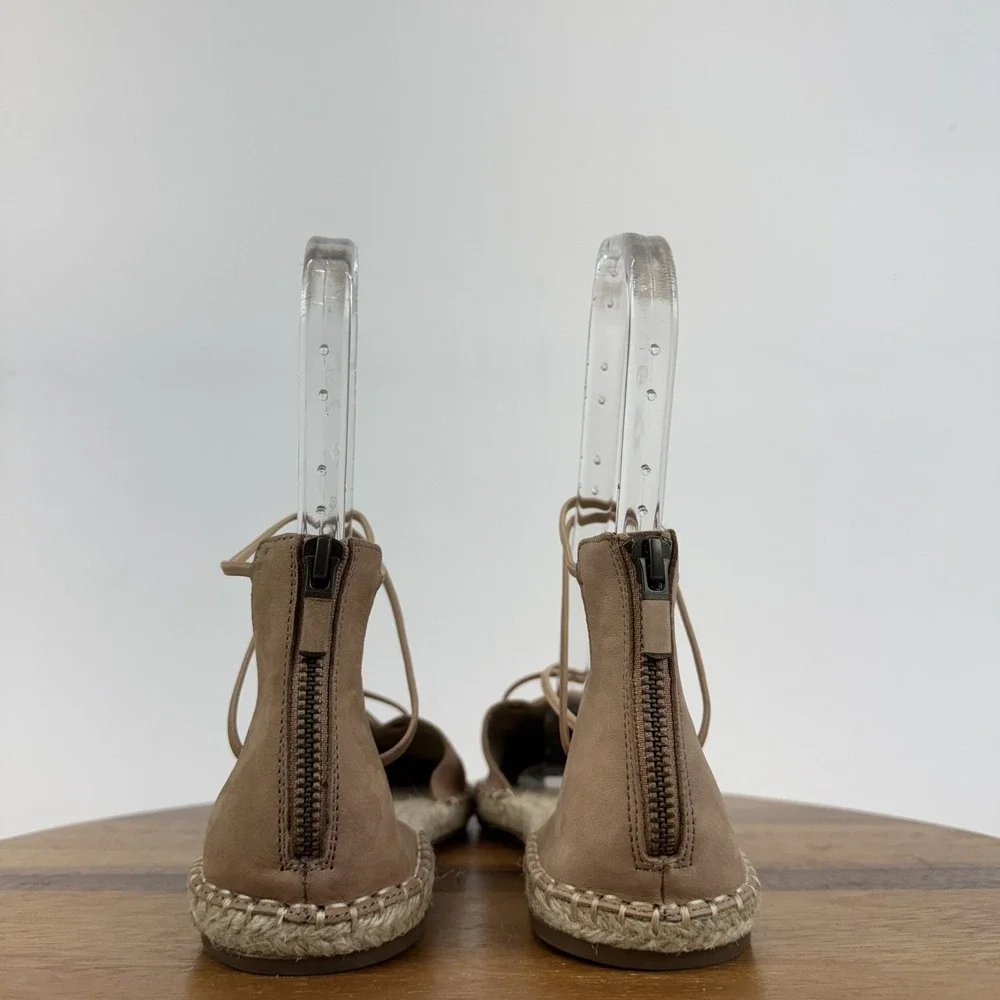 Womens Eileen Fisher Lace Leather Pink Espadrille Flat Sandals Size‎ 10 M GUC